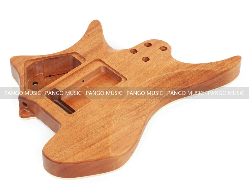 6 String Headless Solid Mahogany Electric Guitar Body with Satin Finish (YMB-009)