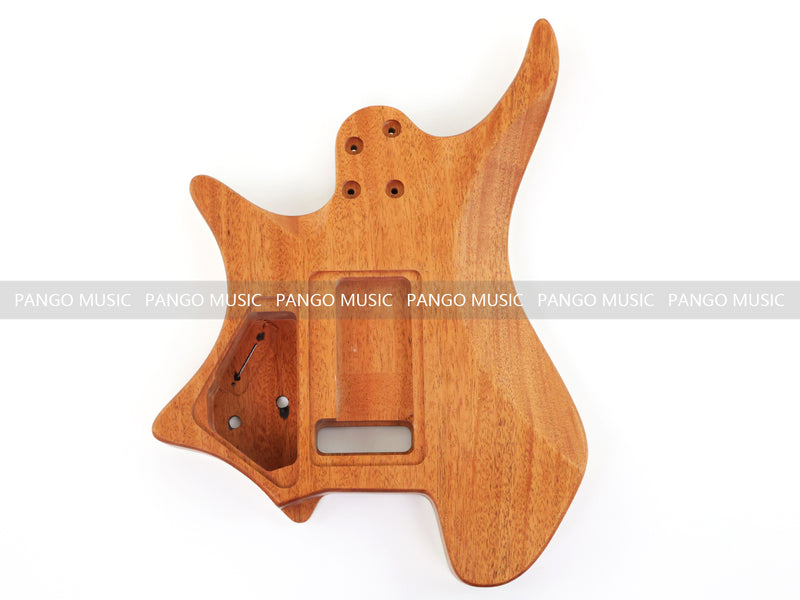 6 String Headless Solid Mahogany Electric Guitar Body with Satin Finish (YMB-009)