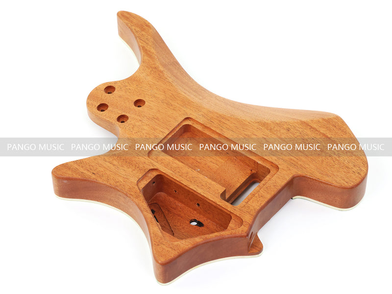 6 String Headless Solid Mahogany Electric Guitar Body with Satin Finish (YMB-009)