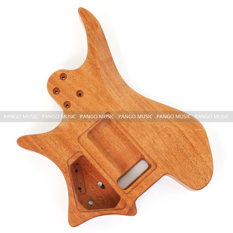 6 String Headless Solid Mahogany Electric Guitar Body with Satin Finish (YMB-009)