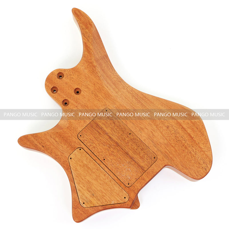 6 String Headless Solid Mahogany Electric Guitar Body with Satin Finish (YMB-009)