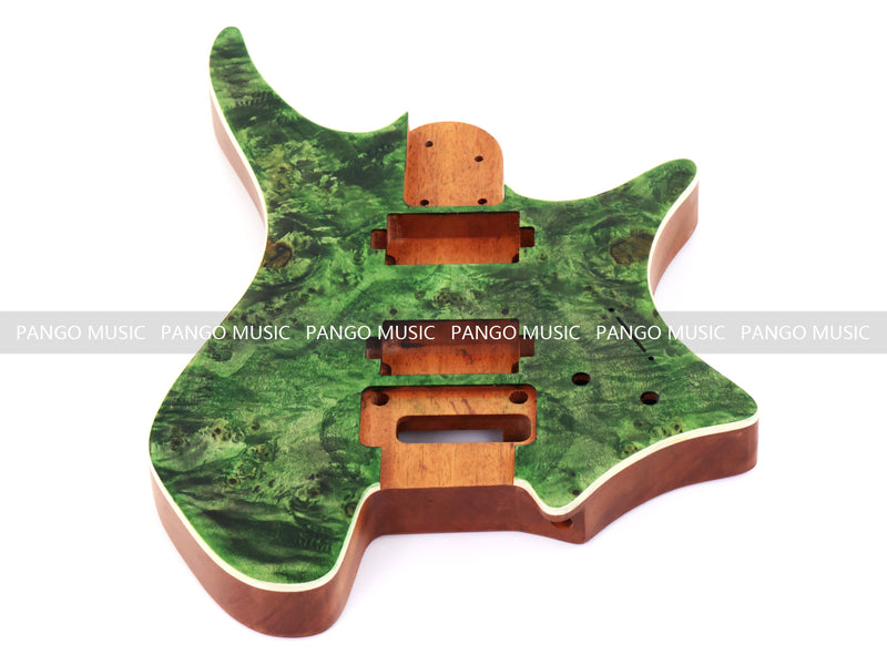 6 String Headless Solid Mahogany Electric Guitar Body with Satin Finish (YMB-009)