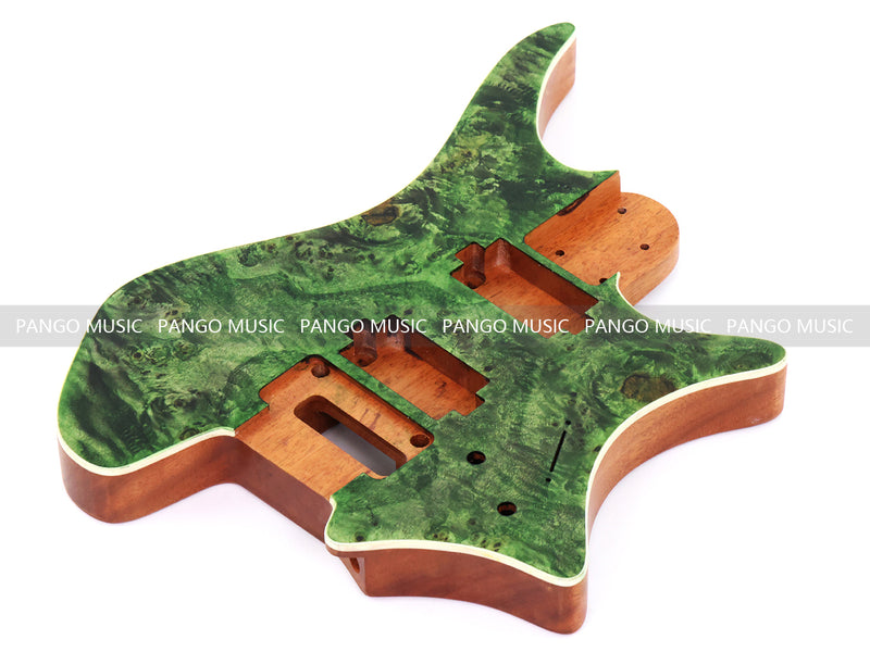 6 String Headless Solid Mahogany Electric Guitar Body with Satin Finish (YMB-009)