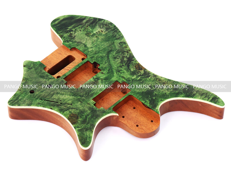 6 String Headless Solid Mahogany Electric Guitar Body with Satin Finish (YMB-009)