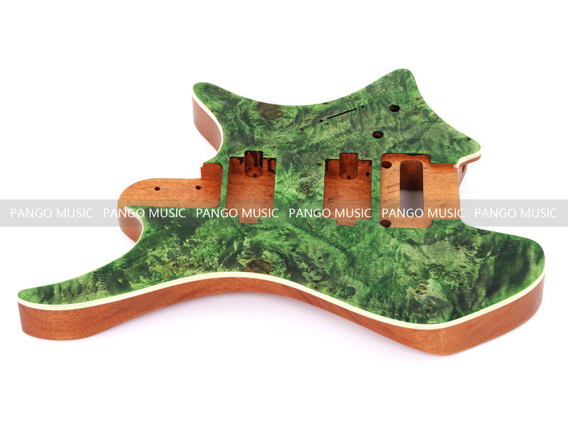 6 String Headless Solid Mahogany Electric Guitar Body with Satin Finish (YMB-009)