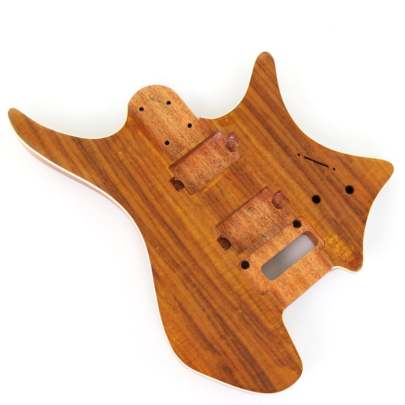 6 String Headless Solid Mahogany Electric Guitar Body with Satin Finish (YMB-010)