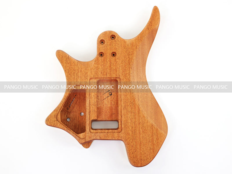 6 String Headless Solid Mahogany Electric Guitar Body with Satin Finish (YMB-010)