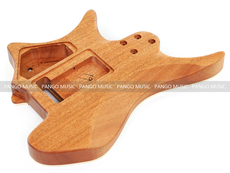 6 String Headless Solid Mahogany Electric Guitar Body with Satin Finish (YMB-010)