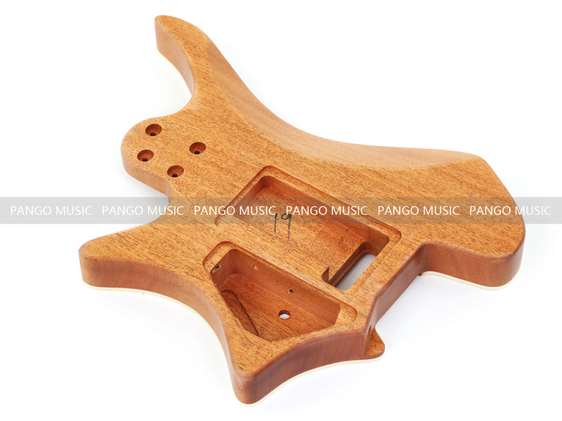 6 String Headless Solid Mahogany Electric Guitar Body with Satin Finish (YMB-010)