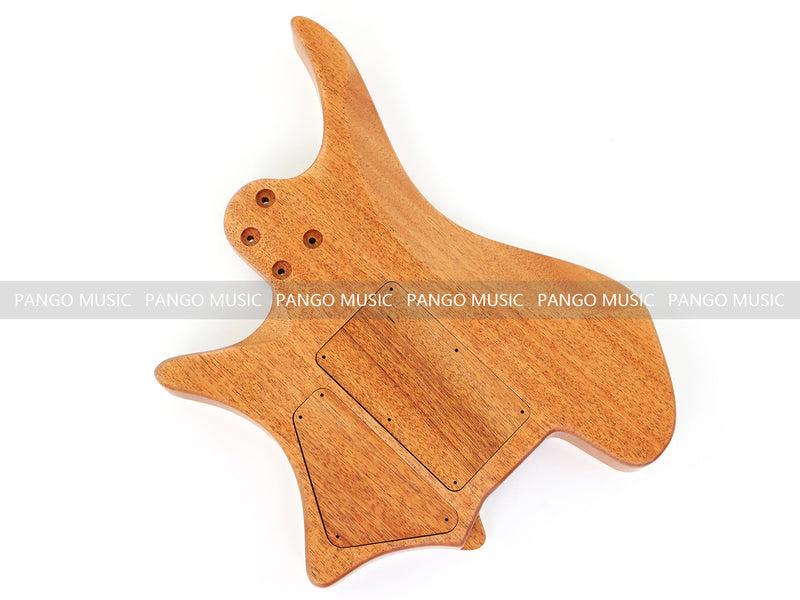 6 String Headless Solid Mahogany Electric Guitar Body with Satin Finish (YMB-010)