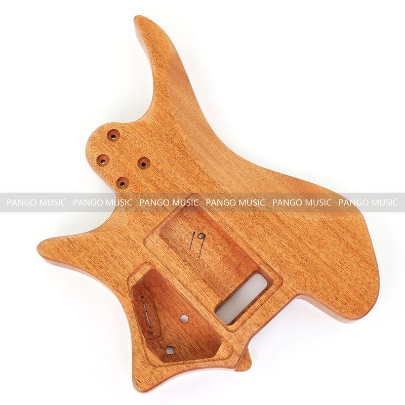6 String Headless Solid Mahogany Electric Guitar Body with Satin Finish (YMB-010)