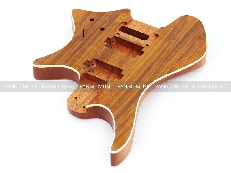 6 String Headless Solid Mahogany Electric Guitar Body with Satin Finish (YMB-010)