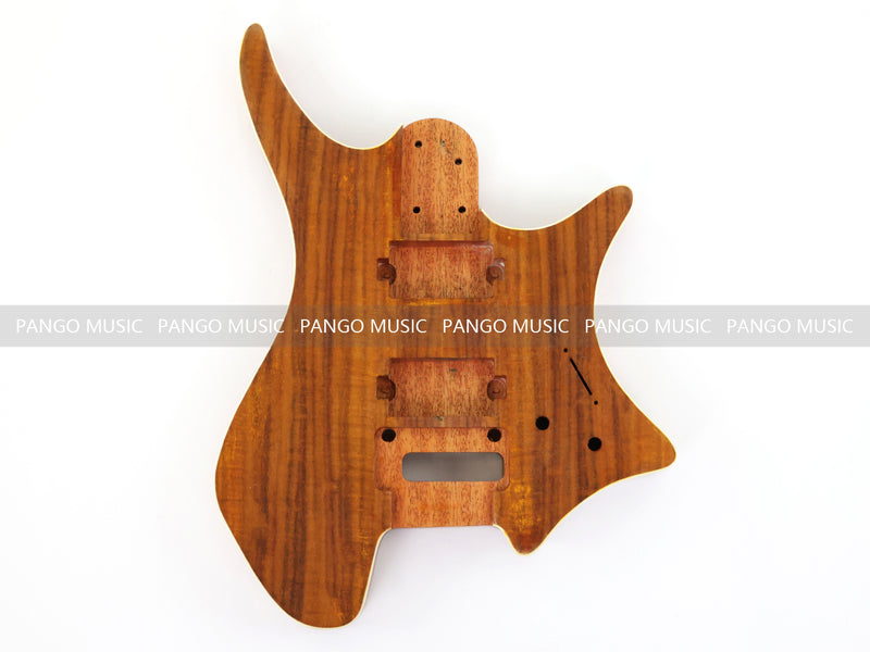 6 String Headless Solid Mahogany Electric Guitar Body with Satin Finish (YMB-010)