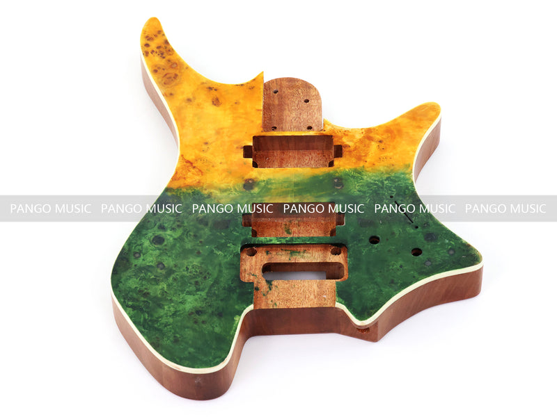 6 String Headless Solid Mahogany Electric Guitar Body with Satin Finish (YMB-011)