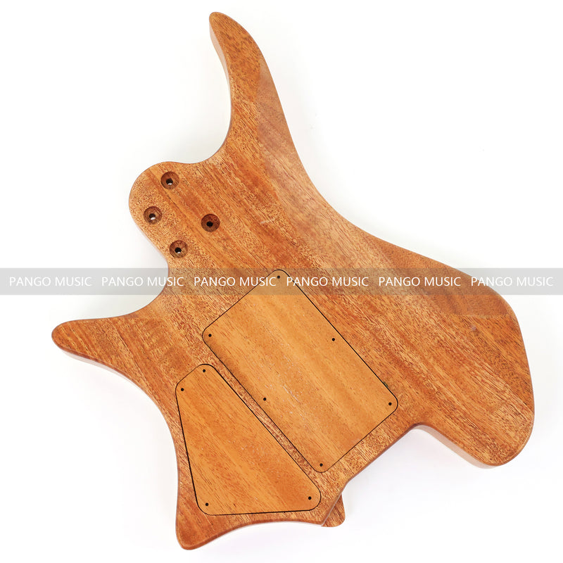 6 String Headless Solid Mahogany Electric Guitar Body with Satin Finish (YMB-011)