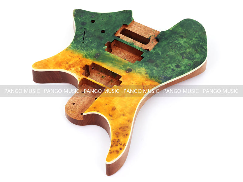 6 String Headless Solid Mahogany Electric Guitar Body with Satin Finish (YMB-011)