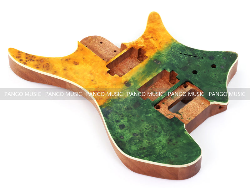 6 String Headless Solid Mahogany Electric Guitar Body with Satin Finish (YMB-011)