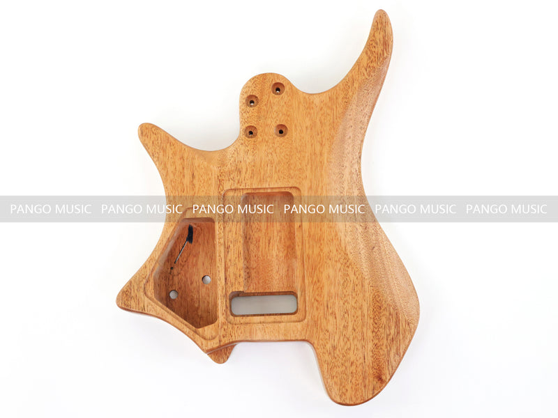6 String Headless Solid Mahogany Electric Guitar Body with Satin Finish (YMB-012)