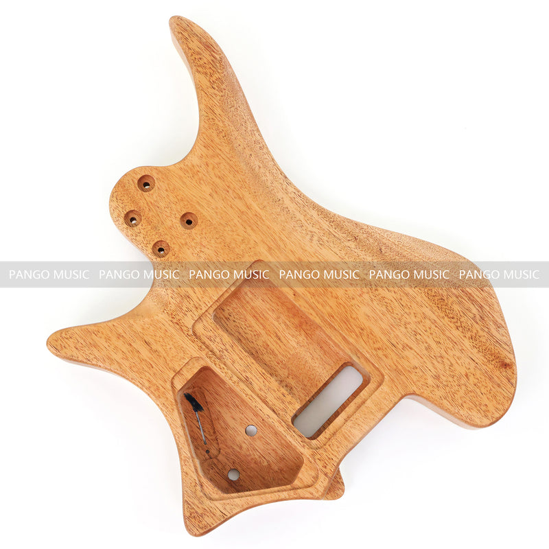6 String Headless Solid Mahogany Electric Guitar Body with Satin Finish (YMB-012)