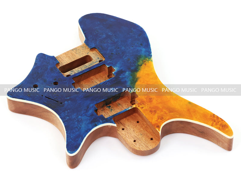 6 String Headless Solid Mahogany Electric Guitar Body with Satin Finish (YMB-012)