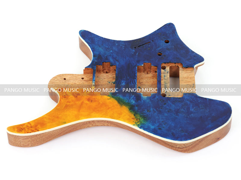 6 String Headless Solid Mahogany Electric Guitar Body with Satin Finish (YMB-012)