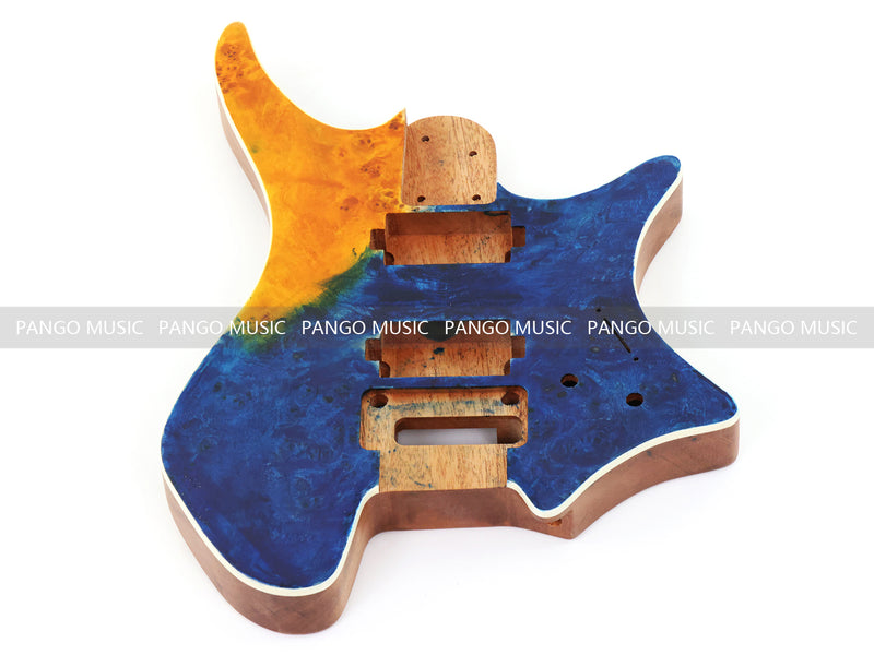6 String Headless Solid Mahogany Electric Guitar Body with Satin Finish (YMB-012)