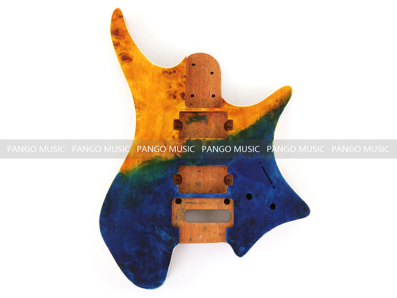 6 String Headless Solid Mahogany Electric Guitar Body with Satin Finish (YMB-015)