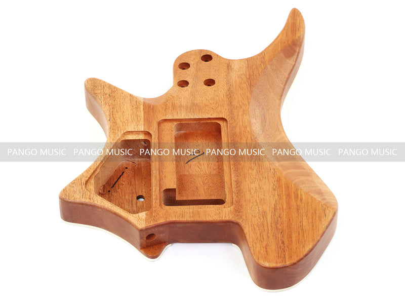 6 String Headless Solid Mahogany Electric Guitar Body with Satin Finish (YMB-015)