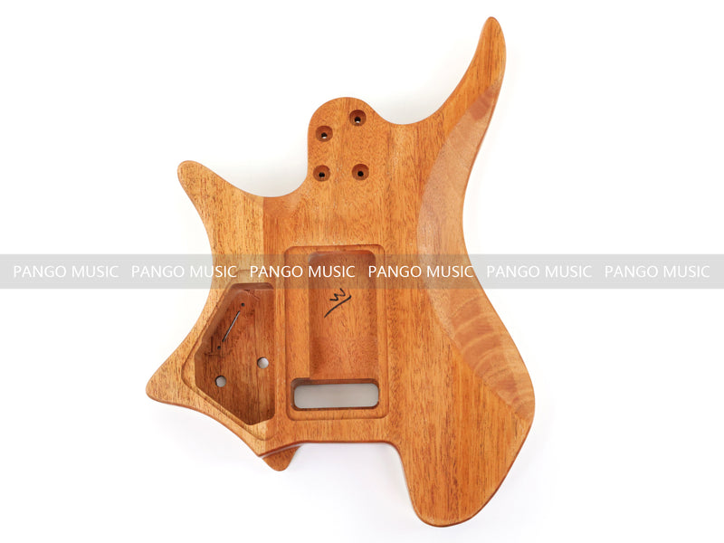 6 String Headless Solid Mahogany Electric Guitar Body with Satin Finish (YMB-015)