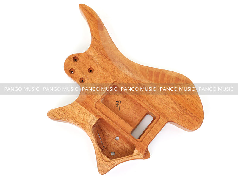 6 String Headless Solid Mahogany Electric Guitar Body with Satin Finish (YMB-015)