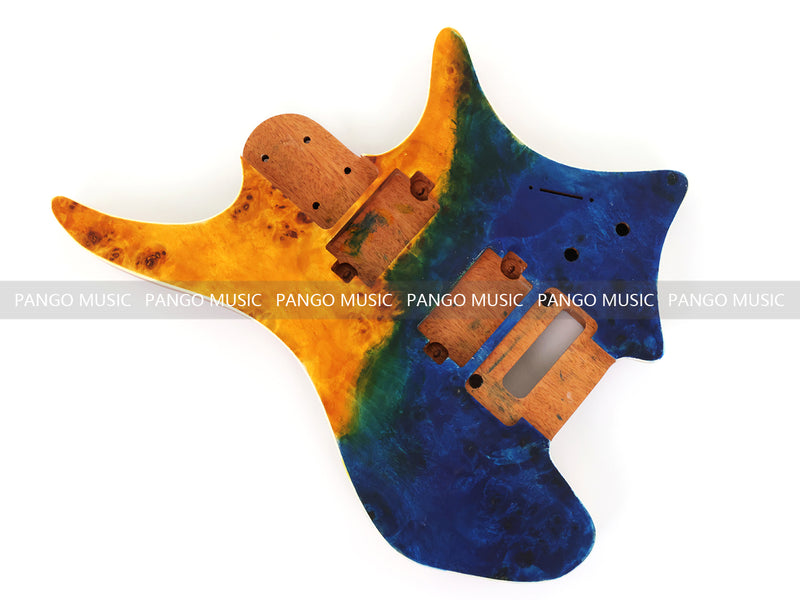 6 String Headless Solid Mahogany Electric Guitar Body with Satin Finish (YMB-015)