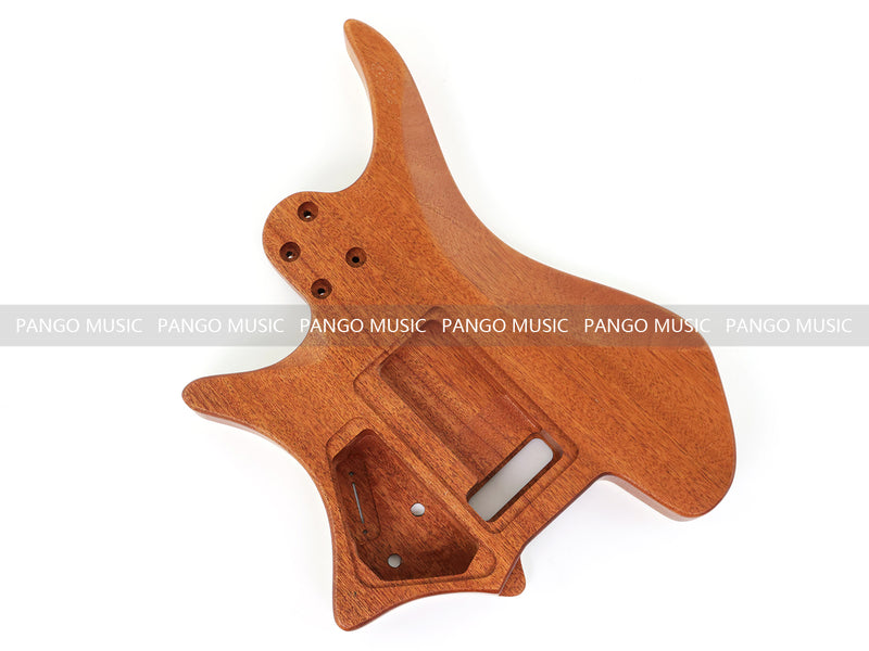 6 String Headless Solid Mahogany Electric Guitar Body with Satin Finish (YMB-016)