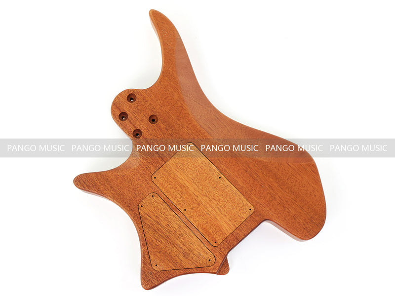 6 String Headless Solid Mahogany Electric Guitar Body with Satin Finish (YMB-016)
