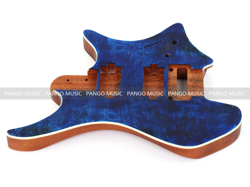 6 String Headless Solid Mahogany Electric Guitar Body with Satin Finish (YMB-016)