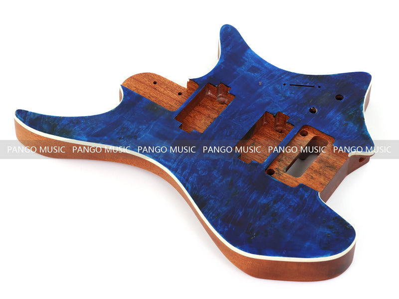 6 String Headless Solid Mahogany Electric Guitar Body with Satin Finish (YMB-016)