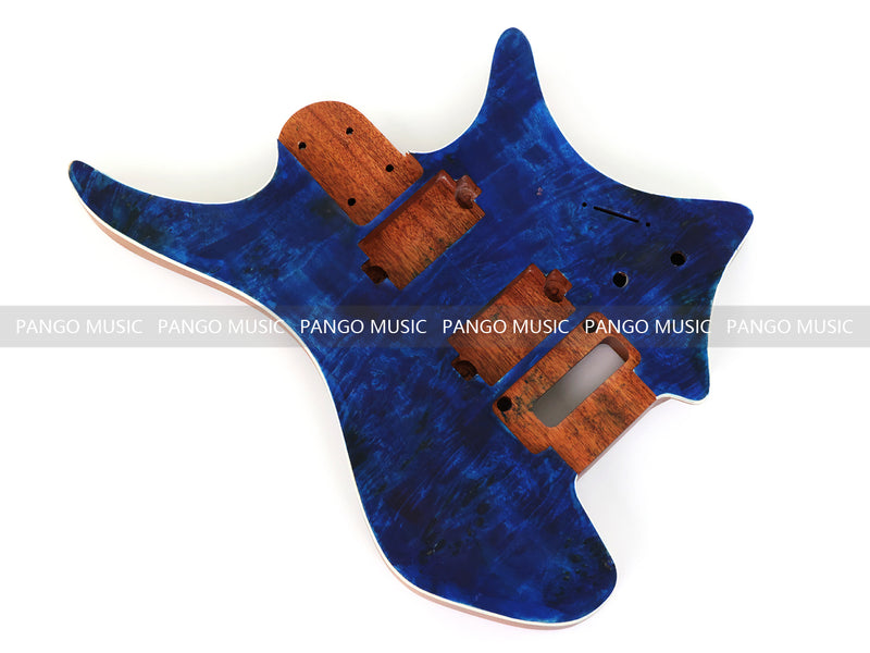 6 String Headless Solid Mahogany Electric Guitar Body with Satin Finish (YMB-016)