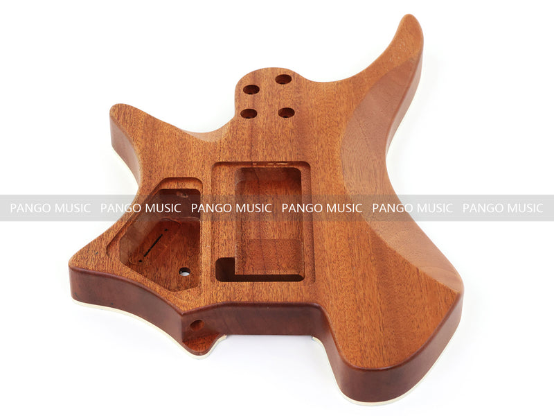 6 String Headless Solid Mahogany Electric Guitar Body with Satin Finish (YMB-016)