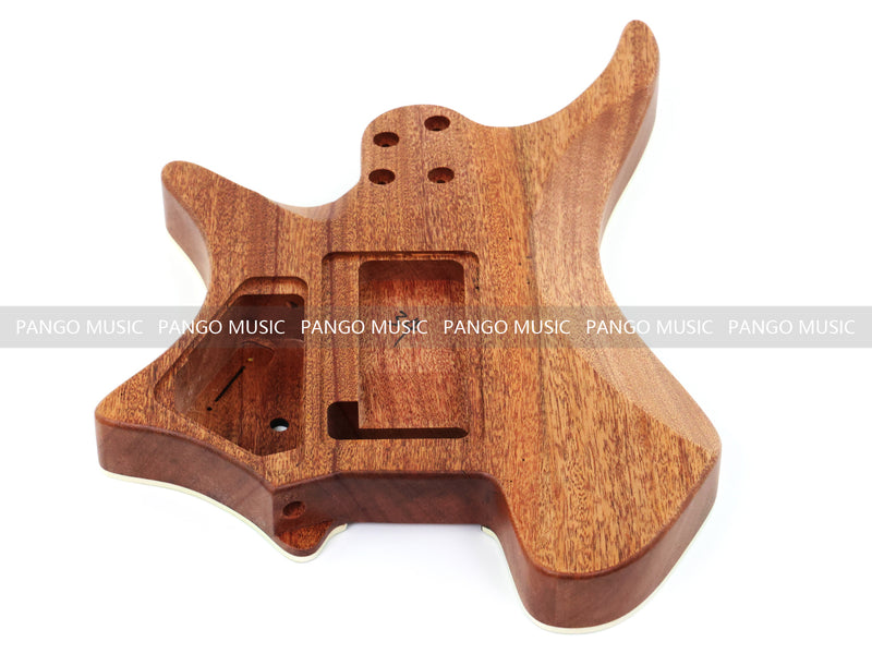 6 String Headless Solid Mahogany Electric Guitar Body with Satin Finish (YMB-017)