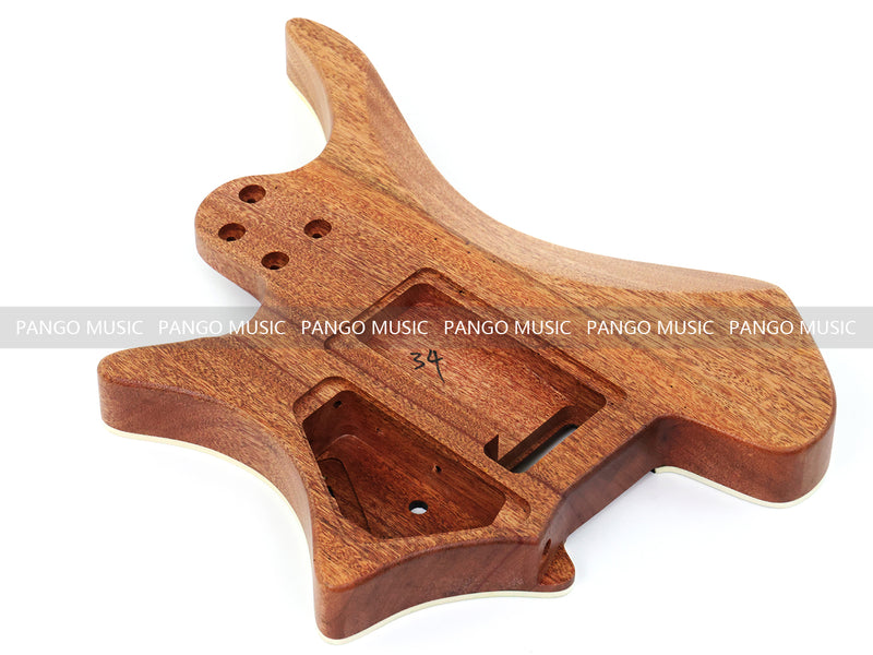6 String Headless Solid Mahogany Electric Guitar Body with Satin Finish (YMB-017)
