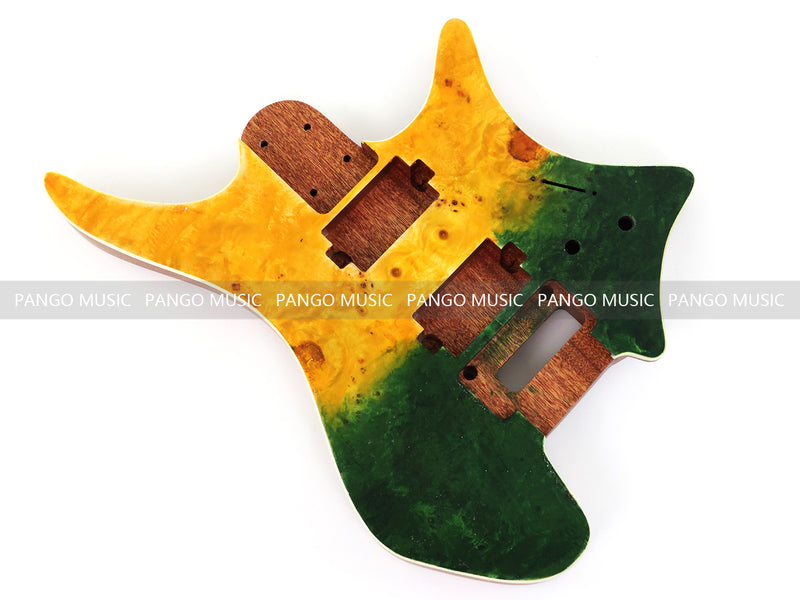 6 String Headless Solid Mahogany Electric Guitar Body with Satin Finish (YMB-017)