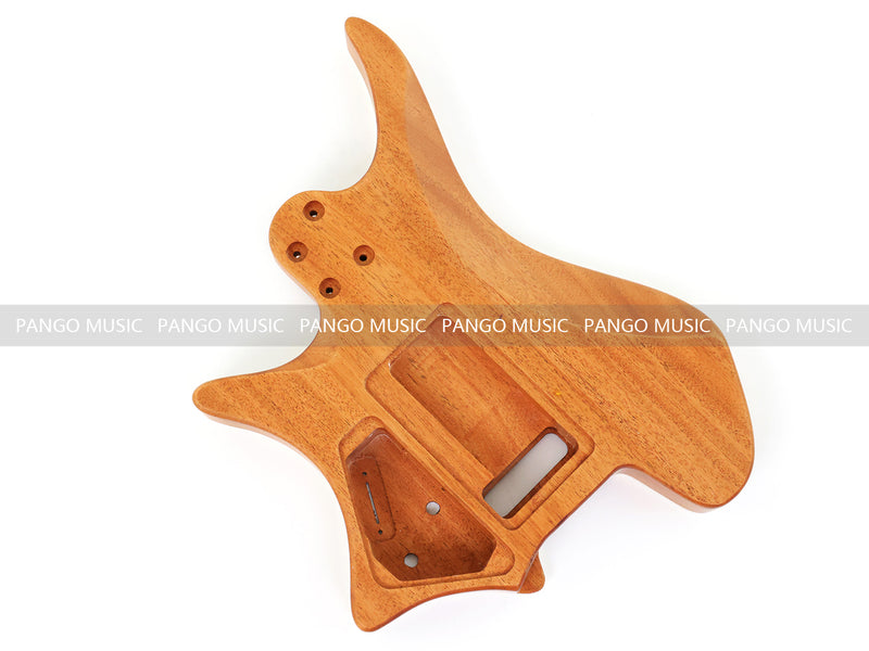 6 String Headless Solid Mahogany Electric Guitar Body with Satin Finish (YMB-018)