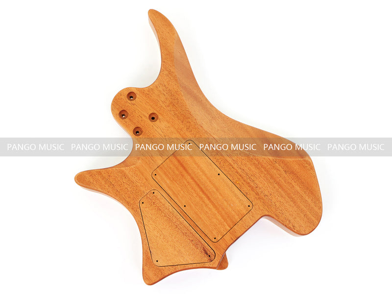 6 String Headless Solid Mahogany Electric Guitar Body with Satin Finish (YMB-018)