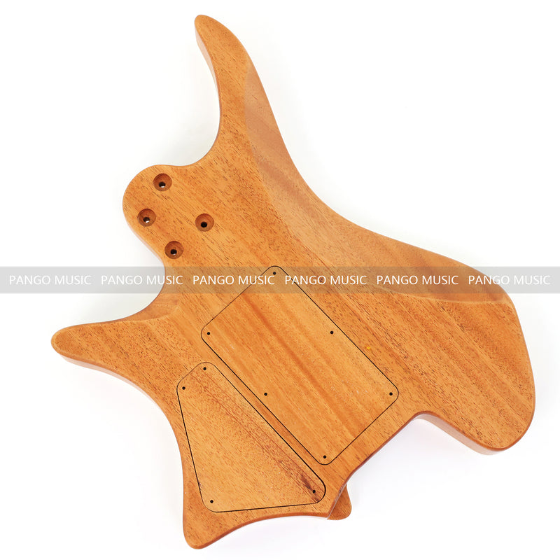 6 String Headless Solid Mahogany Electric Guitar Body with Satin Finish (YMB-018)