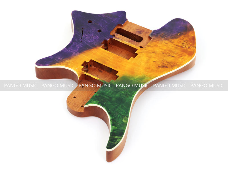 6 String Headless Solid Mahogany Electric Guitar Body with Satin Finish (YMB-018)