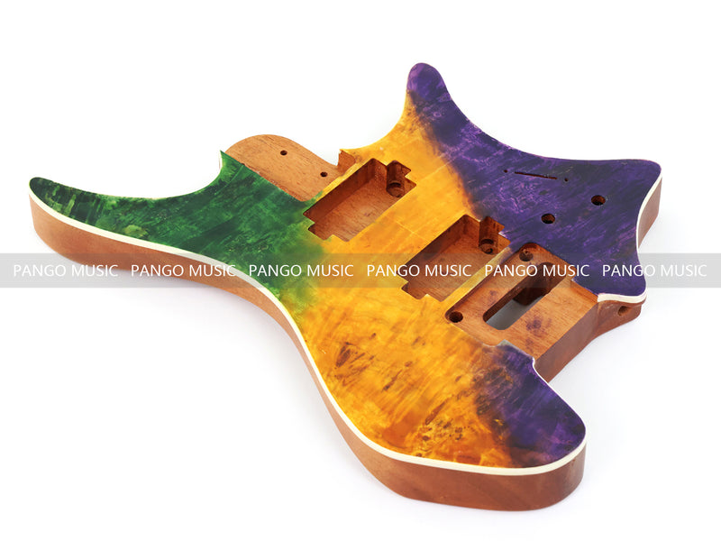 6 String Headless Solid Mahogany Electric Guitar Body with Satin Finish (YMB-018)