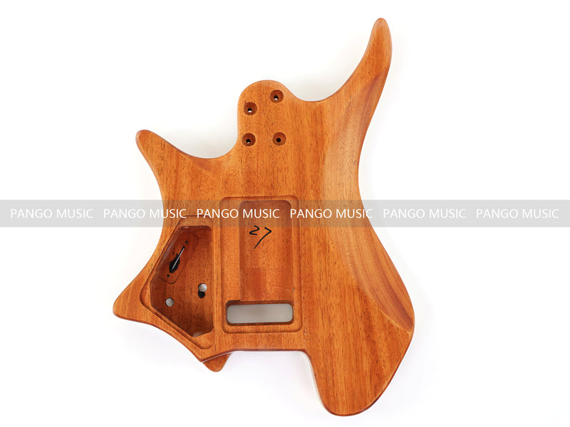 6 String Headless Solid Mahogany Electric Guitar Body with Satin Finish (YMB-019)