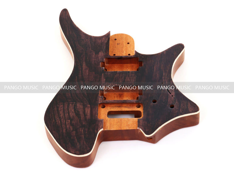 6 String Headless Solid Mahogany Electric Guitar Body with Satin Finish (YMB-019)