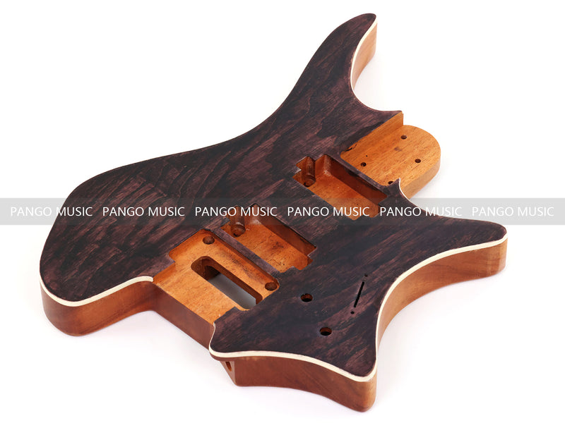6 String Headless Solid Mahogany Electric Guitar Body with Satin Finish (YMB-019)