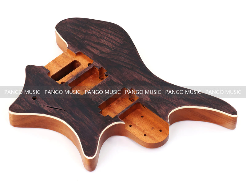 6 String Headless Solid Mahogany Electric Guitar Body with Satin Finish (YMB-019)