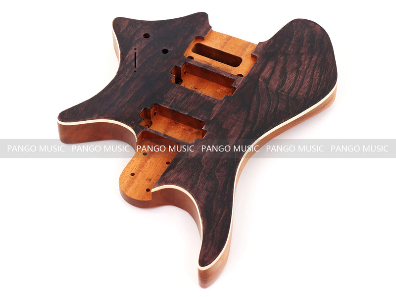 6 String Headless Solid Mahogany Electric Guitar Body with Satin Finish (YMB-019)